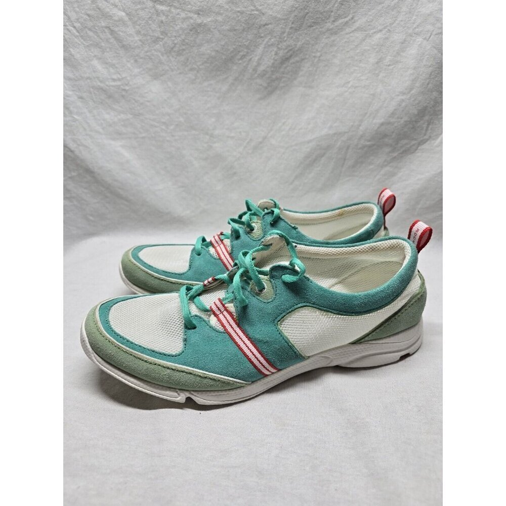 Rockport Walkability Women's Shoes Size 8.5 M White & Turquoise- No Insoles